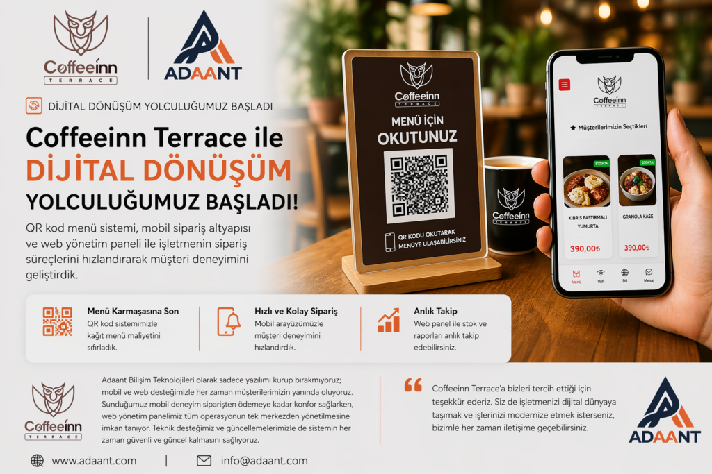 Coffeeinn Terrace ile Dijital Dönüşüm Yolculuğumuz Başladı
